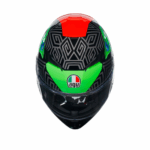 CASCO MOTO INTEGRALE AGV K3 S KAMALEON BLACK RED GREEN NERO VERDE ROSSO E22.06 - immagine 5