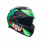 CASCO MOTO INTEGRALE AGV K3 S KAMALEON BLACK RED GREEN NERO VERDE ROSSO E22.06 - immagine 6