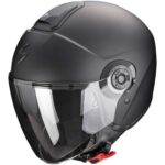 CASCO JET MOTO SCORPION EXO CITY II SOLID NERO OPACO DOPPIA VISIERA SCOOTER