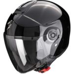 CASCO JET MOTO SCORPION EXO CITY II SOLID NERO DOPPIA VISIERA URBAN CITY SCOOTER