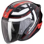 CASCO MOTO JET SCORPION EXO 230 PUL NERO ROSSO CITY SCOOTER