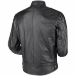 GIACCA JACKET MOTO UOMO MAN PELLE LEATHER MOORE RACE 2 NERO BLACK - immagine 2