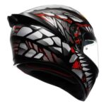 CASCO MOTO INTEGRALE AGV K1 S LYZARD MATT BLACK/GREY/RED E22.06 SPORT OPACO - immagine 2