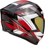 CASCO INTEGRALE SCORPION EXO-391 EVO CAPTOR NERO ROSSO SPORT TOURING LUCIDO - immagine 2