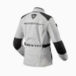 GIACCA MOTO REV'IT REVIT VOLTIAC 3 H2O DONNA GRIGIO GREY NERO BLACK  TOURING - immagine 2