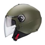 CASCO DEMI - JET CABERG RIVIERA V4X VERDE MILITARE OPACO MATT MILITARY GREEN - immagine 2