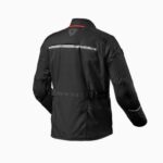 GIACCA JACKET MOTO REV'IT REVIT VOLTIAC 3 H2O NERO BLACK ARGENTO SILVER TOURING - immagine 2