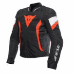 GIACCA MOTO UOMO DAINESE AVRO 5 JACKET MAN BLACK SPORT TOURING NERO ROSSO FLUO