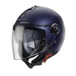 CASCO DEMI - JET CABERG RIVIERA V4X BLU OPACO MATT BLUE URBAN PARASOLE CITY
