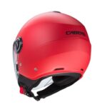 CASCO DEMI - JET CABERG RIVIERA V4X ROSSO OPACO MATT RED URBAN PARASOLE CITY - immagine 3
