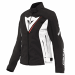 GIACCA MOTO DONNA DAINESE VELOCE D-DRY IMPERMEABILE BLACK WHITE RED JACKET