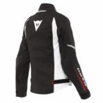 GIACCA MOTO DONNA DAINESE VELOCE D-DRY IMPERMEABILE BLACK WHITE RED JACKET - immagine 2