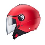 CASCO DEMI - JET CABERG RIVIERA V4X ROSSO OPACO MATT RED URBAN PARASOLE CITY - immagine 2