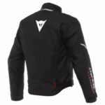 GIACCA IMPERMEABILE JACKET MOTO DAINESE VELOCE D-DRY BLACK WHITE RED - immagine 2