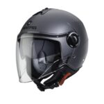 CASCO DEMI - JET CABERG RIVIERA V4X GRIGIO OPACO MATT GUN METAL URBAN PARASOLE