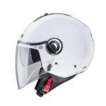 CASCO DEMI - JET CABERG RIVIERA V4X BIANCO LUCIDO WHITE GLOSS URBAN PARASOLE - immagine 2
