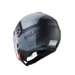 CASCO DEMI - JET CABERG RIVIERA V4X ALPHA NERO GRIGIO OPACO MATT BLACK GREY - immagine 3