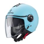 CASCO DEMI - JET CABERG RIVIERA V4X AZZURRO OPACO MATT LIGTH BLUE URBAN PARASOLE