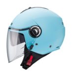 CASCO DEMI - JET CABERG RIVIERA V4X AZZURRO OPACO MATT LIGTH BLUE URBAN PARASOLE - immagine 2