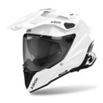CASCO INTEGRALE MOTO AIROH COMMANDER 2 WHITE GLOSS  BIANCO LUCIDO TOURING SPORT