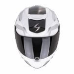 CASCO INTEGRALE SCORPION EXO-391 AROK BIANCO NERO ARGENTO LUCIDO - immagine 3