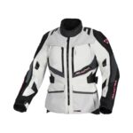 GIACCA MOTO MACNA DOMANE DONNA LIGHT GREY IMPERMEABILE 4 STAGIONI RIFLETTENTE