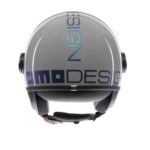 CASCO MOTO JET MOMO DESIGN FGTR CLASSIC FLIP E2206 GRIGIO BLUE / FUCSIA - immagine 3