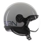 CASCO MOTO JET MOMO DESIGN FGTR CLASSIC FLIP E2206 GRIGIO BLUE / FUCSIA - immagine 4