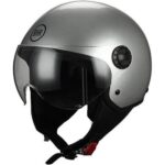 CASCO MOTO DEMI JET BHR EASY 800 GRIGIO ARGENTO SILVER SCOOTER ECE 22.05