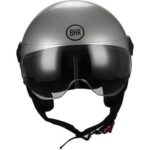 CASCO MOTO DEMI JET BHR EASY 800 GRIGIO ARGENTO SILVER SCOOTER ECE 22.05 - immagine 2