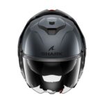 CASCO MODULARE SHARK OXO FLIP BACK BLANK MATT GUN METAL GRIGIO SCURO TOURING - immagine 3