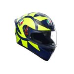 CASCO INTEGRALE MOTO AGV K1 S REPLICA SOLELUNA 2018 E2206 BLU GIALLO FLUO