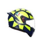 CASCO INTEGRALE MOTO AGV K1 S REPLICA SOLELUNA 2018 E2206 BLU GIALLO FLUO - immagine 3