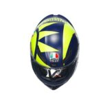 CASCO INTEGRALE MOTO AGV K1 S REPLICA SOLELUNA 2018 E2206 BLU GIALLO FLUO - immagine 7