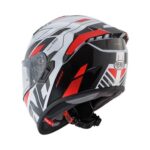 CASCO INTEGRALE PREMIER EVOLUZIONE PR 8 BIANCO NERO ROSSO MOTO TOURING - immagine 4