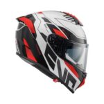CASCO INTEGRALE PREMIER EVOLUZIONE PR 8 BIANCO NERO ROSSO MOTO TOURING - immagine 2