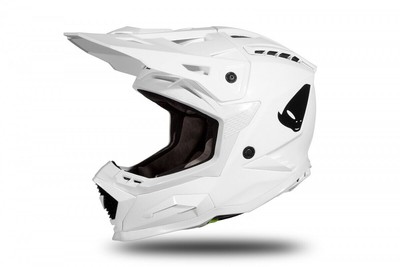 Casco UFO ECHUS Bianco Fibra Vetro Moto Motocross Enduro Motard HE166