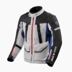 GIACCA MOTO REV'IT SAND 4 H2O ARGENTO BLU REVIT IMPERMEABILE TOURING