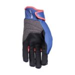 GUANTI MOTO FIVE TFX5 GREY BLUE RED CROSS MX TOURING PROTEZIONE SPORT URBAN - immagine 2