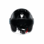 CASCO MOTO AGV JET ETERES LEVANTO BLACK SILVER BLUE  VISIERA PARASOLE - immagine 7