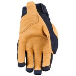 GUANTI MOTO FIVE SCRAMBLER BLACK TAN PROTEZIONI TOUCH SCREEN VINTAGE CAFE RACE - immagine 2