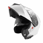 CASCO MODULARE MOTO STORMER SPIN BIANCO LUCIDO VISIERA PARASOLE TOURING PEARLY - immagine 4