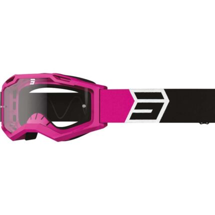 MASCHERA SHOT ASSAULT 2.0 SOLAR SOLAR RHODAMINE RED ENDURO CROSS MX FUCSIA NERO