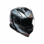 CASCO INTEGRALE MOTO AGV K7 JAEGER BLACK SILVER TOURING SPORT CARBON K 7