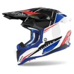 CASCO CROSS MOTO AIROH AVIATOR 3 PUSH BLUE/RED GLOSS AV3P18 AV3P55 - immagine 4