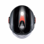 CASCO MOTO AGV JET ETERES LEVANTO BLACK SILVER RED VISIERA PARASOLE - immagine 2