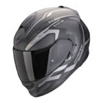 CASCO INTEGRALE MOTO SCORPION EXO 491 KRIPTA NERO ARGENTO OPACO SPORT - immagine 4