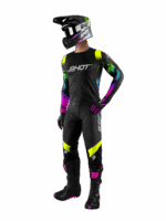 TUTA COMPLETO CROSS ENDURO MAGLIA PANTALONI SHOT CONTACT NITRO BLACK