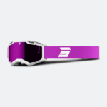 MASCHERA OCCHIALI MOTO SHOT IRIS 2.0 TECH PURPLE GLOSSY MX CROSS BIANCO FUCSIA