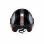 CASCO MOTO AGV JET ETERES LEVANTO BLACK SILVER RED VISIERA PARASOLE - immagine 4